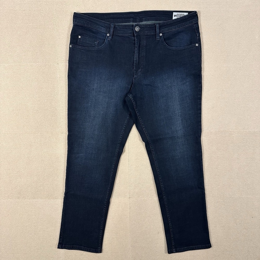 Buffalo David Bitton Jackson Jeans Mens 38x30 Straight Stretch Dark Wash Denim